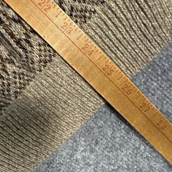 Towncraft Men's Large Geometric Pattern Knit Sweater Long Sleeve Crew Neck - Picture 5 of 5